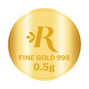 MINTED GOLD COINS 999 - 0.5 GRAM
