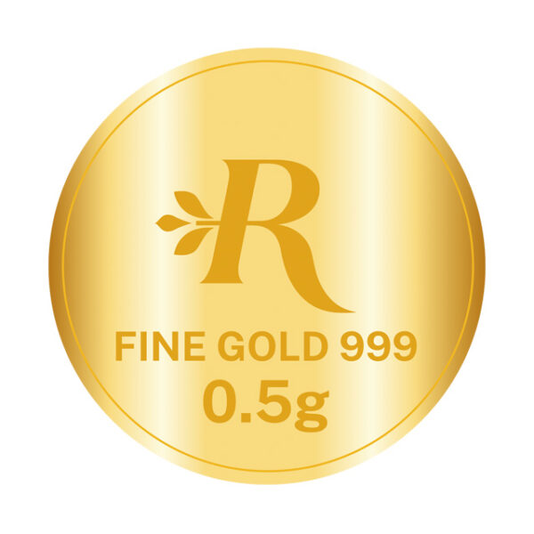 MINTED GOLD COINS 999 - 0.5 GRAM